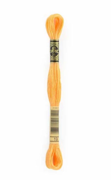 19 Soft Peach DMC #117 6 Strand Embroidery Floss - 8m
