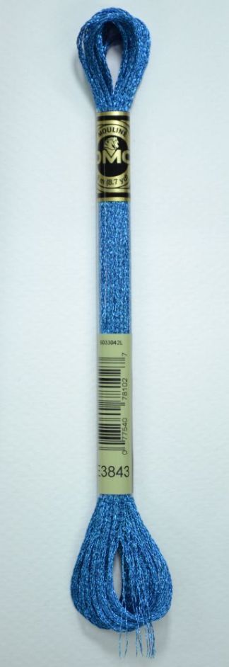 E3843 Metallic Pool Blue DMC #317W Light Effects Floss - 8m