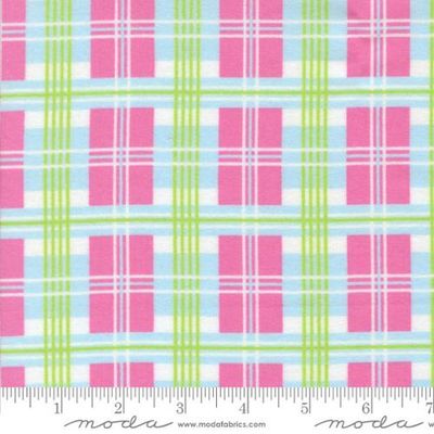 Sherbet Sunshine Flannel Plaid in Petal Pink by Corey Yoder