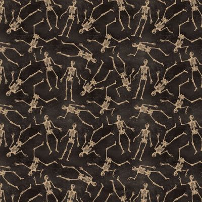 Gothic Halloween Skeletons in Black by Dan DiPaolo Y4440-3