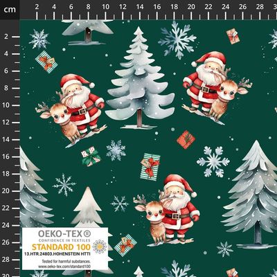 Stof 19-1500 Avalana Jersey Christmas in Green