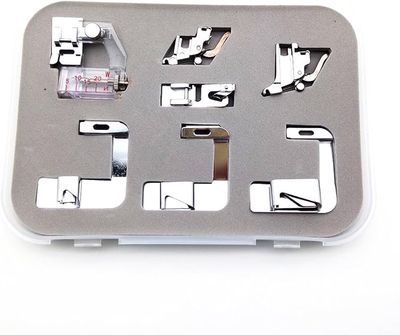 Bias Tape and Rolled Hem Feet Kit - 7 Pc, snap-on - Fits most Low and High Shank Machines.