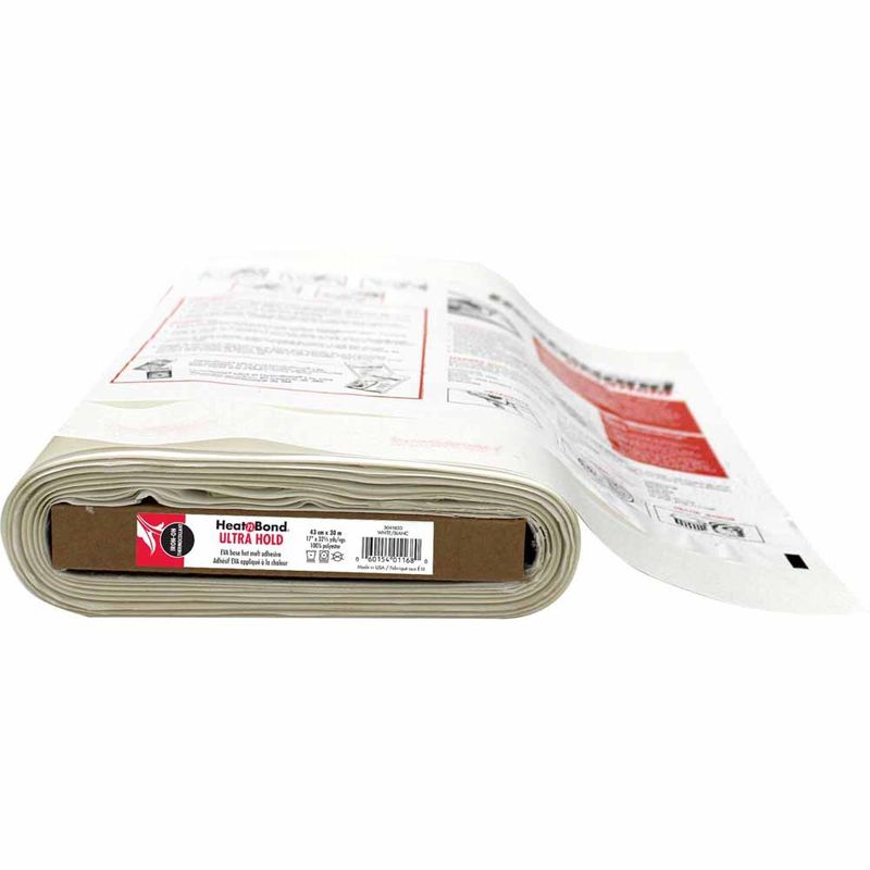 HeatnBond Ultra Hold White  Iron-On Adhesive - 43 cm  (17″ wide) - by the Metre