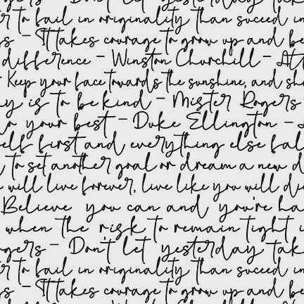 All or Nothing Inspirational Script in White/Black by Chelsea DesignWorks 8226-09