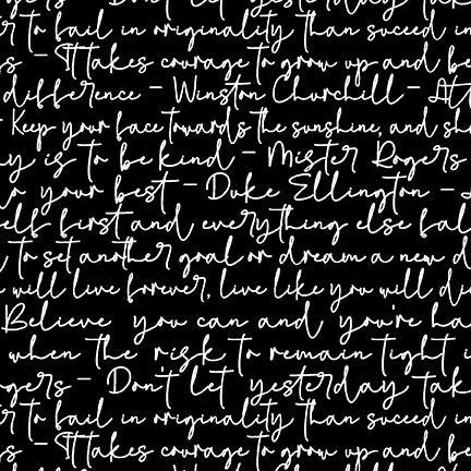 All or Nothing Inspirational Script in Black/White by Chelsea DesignWorks 8226-90