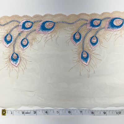 Peacock Grace Embroidered Lace