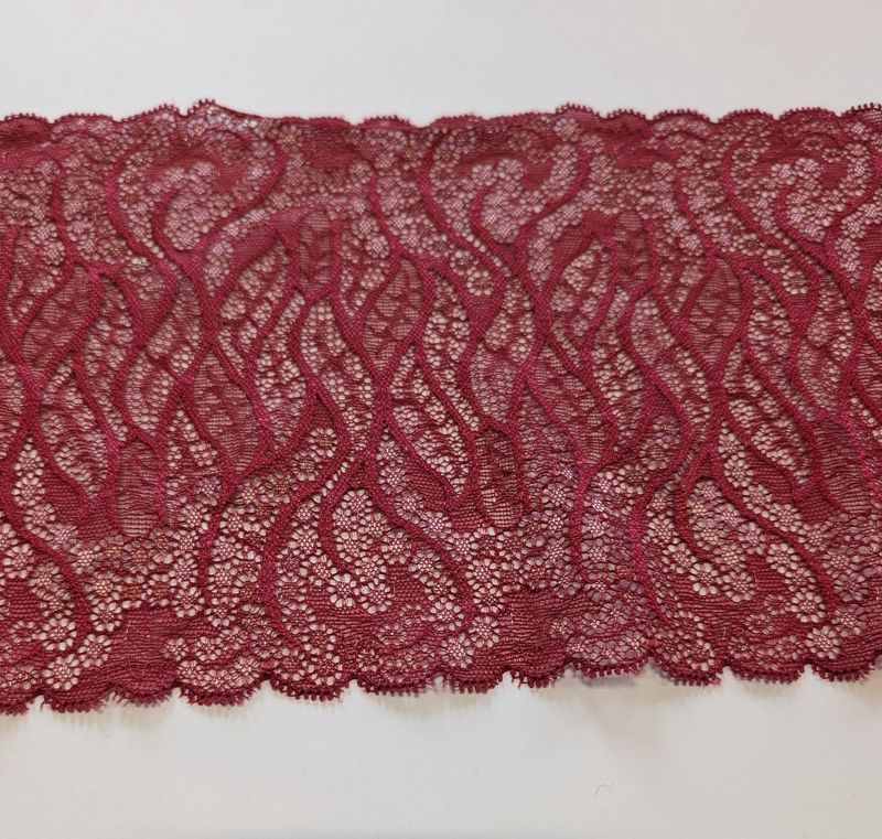 Raspberry Flame Stretch Lace