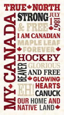 Canadian Classics 3 Word Panel By Deborah Edwards