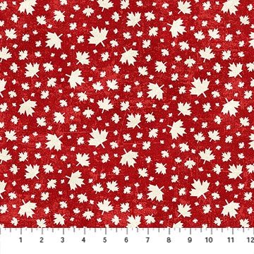 Canadian Classics 3 Leaf Toss in Red 28784-24 By Deborah Edwards