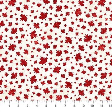 Canadian Classics 3 Leaf Toss in Cream 28784-11 By Deborah Edwards