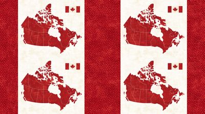 Canadian Classics 3 Canvas Placemat Panel by Deborah Edwards (Finished: 20.75&quot; x 11.25&quot;))
