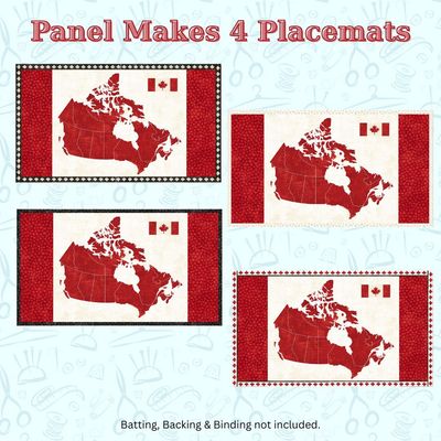 Canadian Classics 3 Canvas Placemat Panel by Deborah Edwards (Finished: 20.75&quot; x 11.25&quot;))