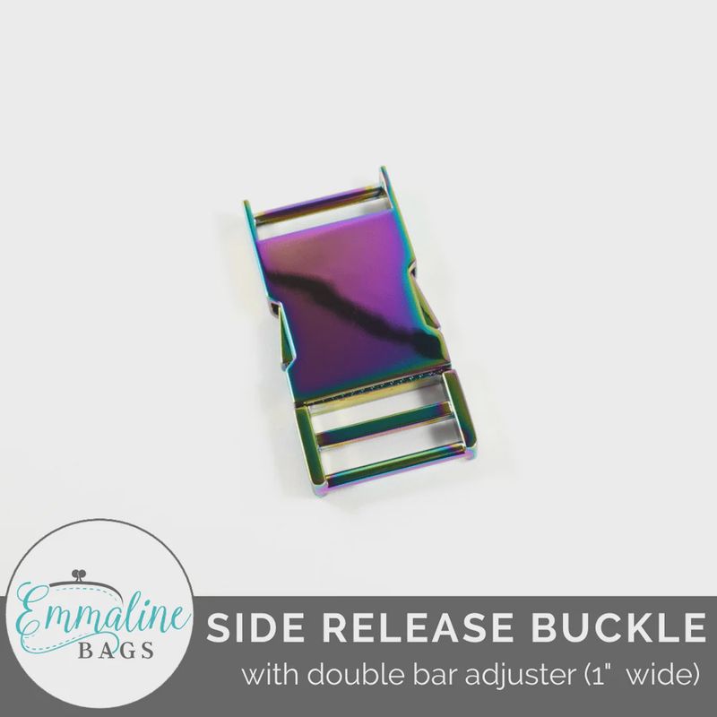 Side Release Buckle: With Double Bar Adjuster - 1" (25 mm)