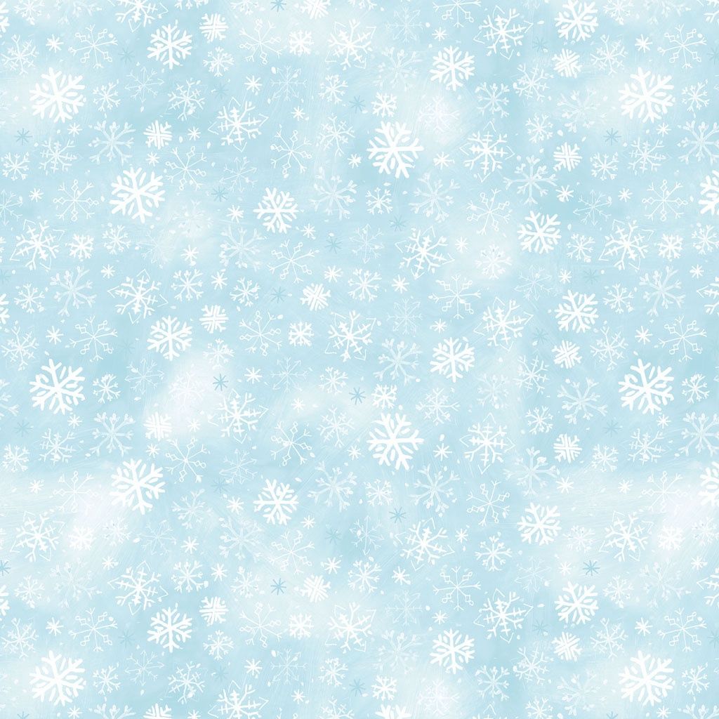 Snowtime Digital Snowflakes Y4554-32 Light Aqua by Anita Jeram for Clothworks