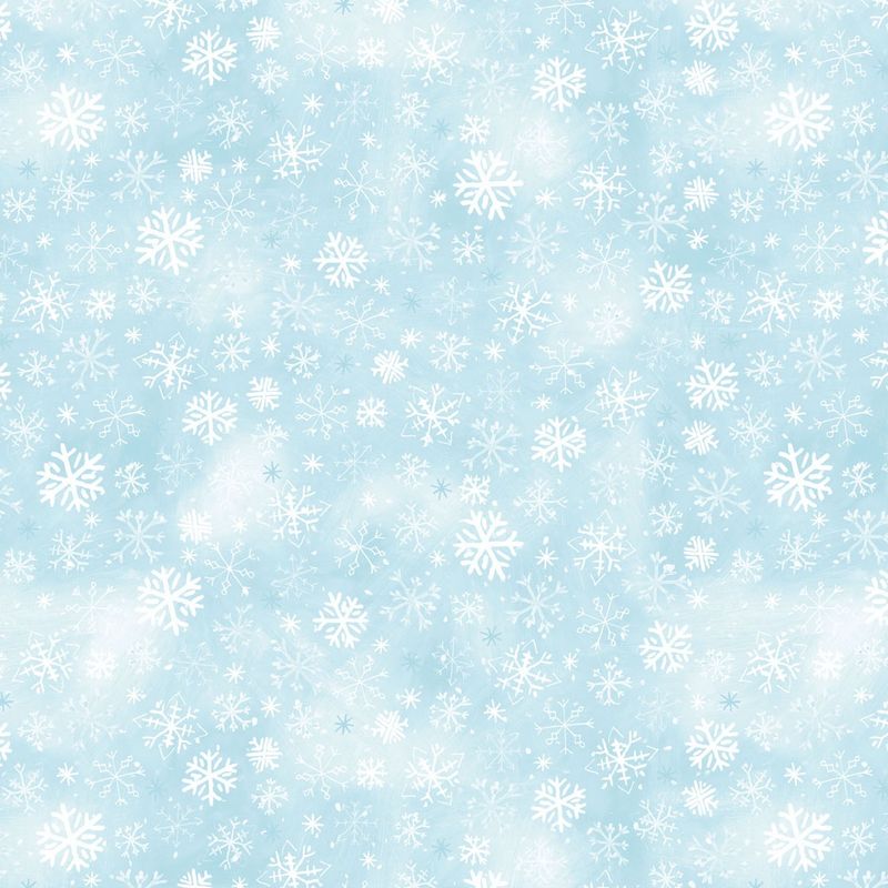 Snowtime Digital Snowflakes Y4554-32 Light Aqua by Anita Jeram for Clothworks
