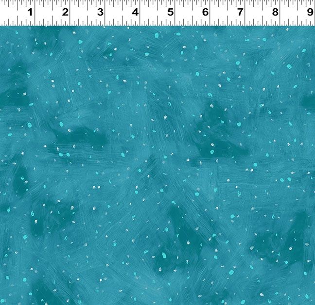 Snowtime Snow Dot Y4555-34 Dark Aqua by Anita Jeram for Clothworks
