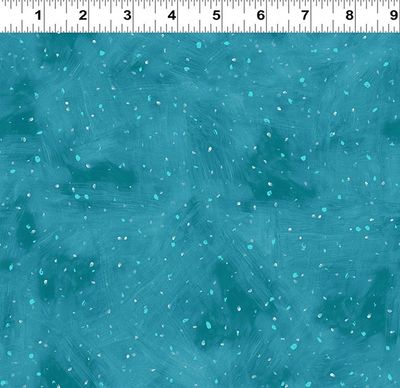 Snowtime Snow Dot Y4555-34 Dark Aqua by Anita Jeram for Clothworks