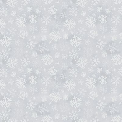 Snowtime Flannel Snowflakes in Light Grey by Anita Jeram