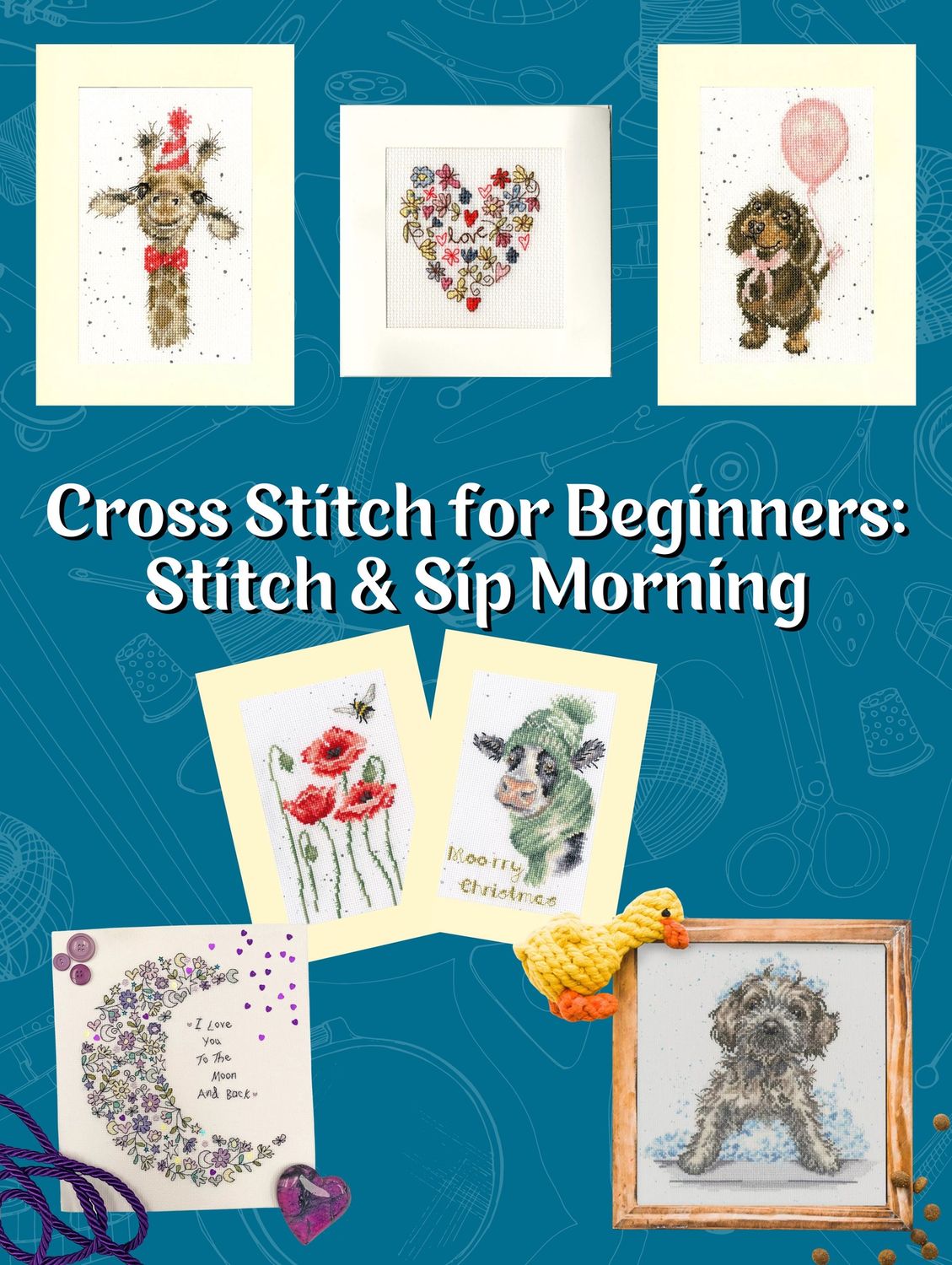 Cross Stitch for Beginners: Stitch &amp; Sip Morning