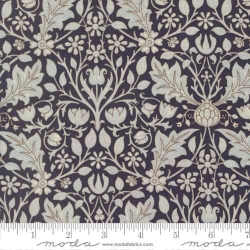 Morris Muse Triple Net Florals in Twilight by Barbara Brackman