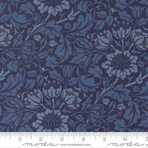 Morris Muse Flowering Scroll in Twilight by Barbara Brackman