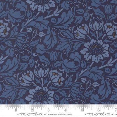 Morris Muse Flowering Scroll in Twilight by Barbara Brackman