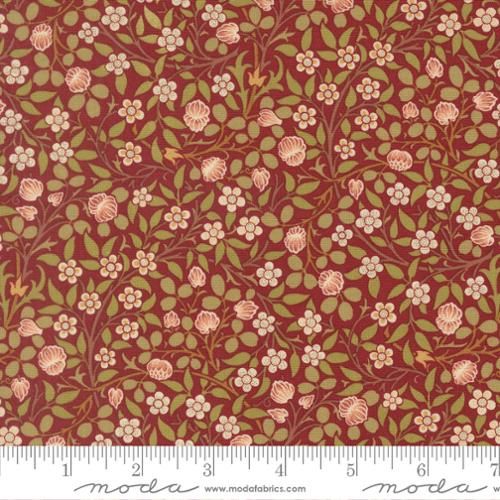 Morris Muse Clover Small Floral in Russet by Barbara Brackman
