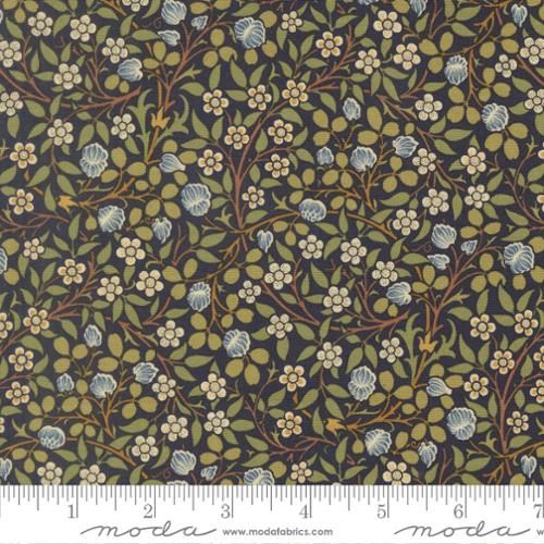 Morris Muse Clover Small Floral in Twilight by Barbara Brackman