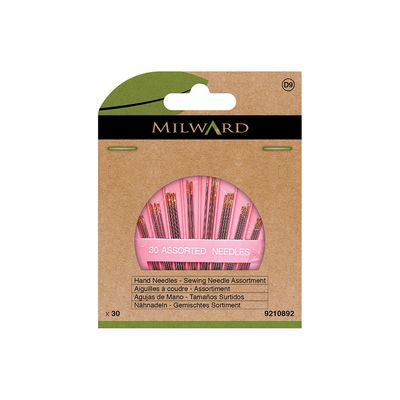 Milward Green Hand Sewing Assorted Needles - 30 pack