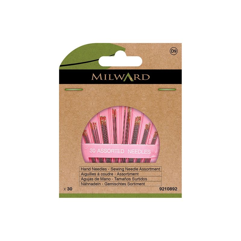 Milward Green Hand Sewing Assorted Needles - 30 pack