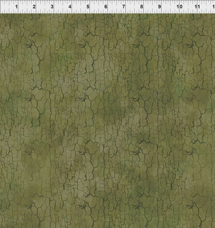 Carpet Bag Romance Dark Green Crackle by Jason Yente