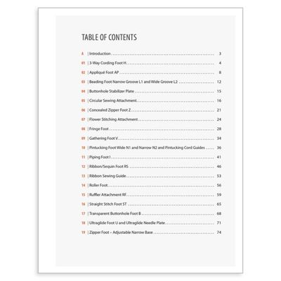 Janome Presser Foot Workbook – Specialty Feet Addendum