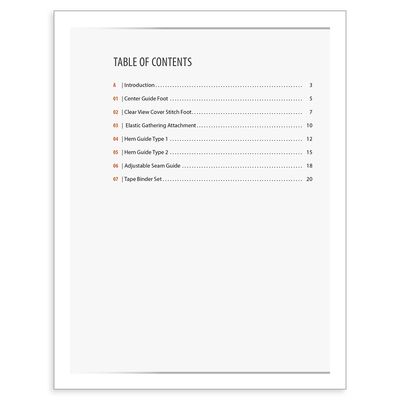 Janome Presser Foot Workbook – CoverPro Accessories Addendum