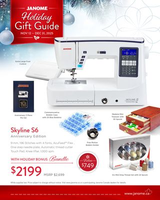 Janome Skyline S6 Anniversary Edition + Holiday Bonus 2025