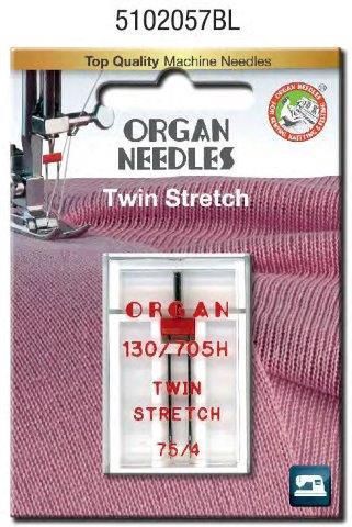 Organ Stretch Twin Needle - Size 75/11