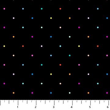 Dusk Ditsy Dots in Black Multi by Ghazal Razavi for Figo 92041-99