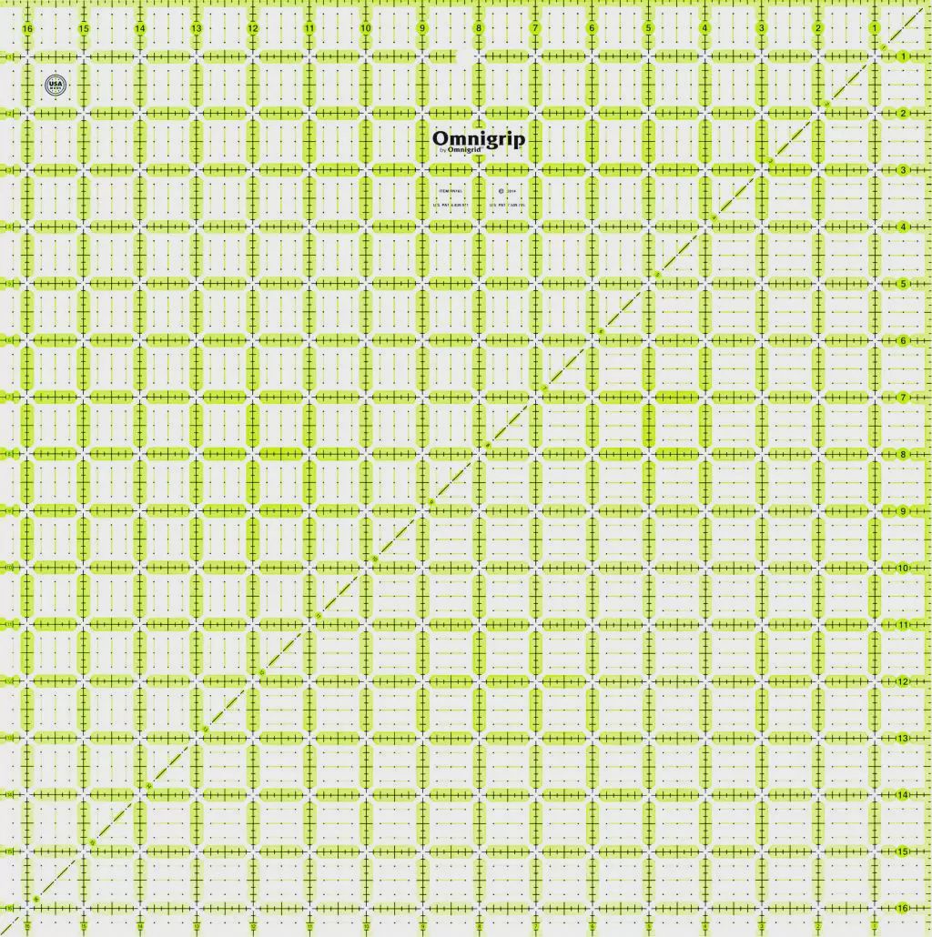 Omnigrip Non-Slip Quilting Square Rulers, Size: 16.5"