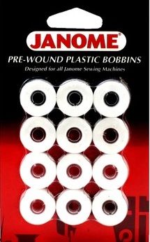 Janome Pre-Wound Plastic Bobbins for all Janome Sewing Machines