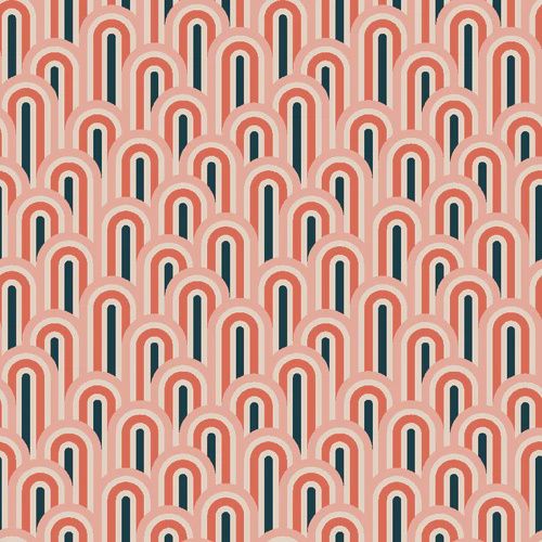 Smouldering Red - Savanna by Carys Mula for Cotton + Steel Fabric