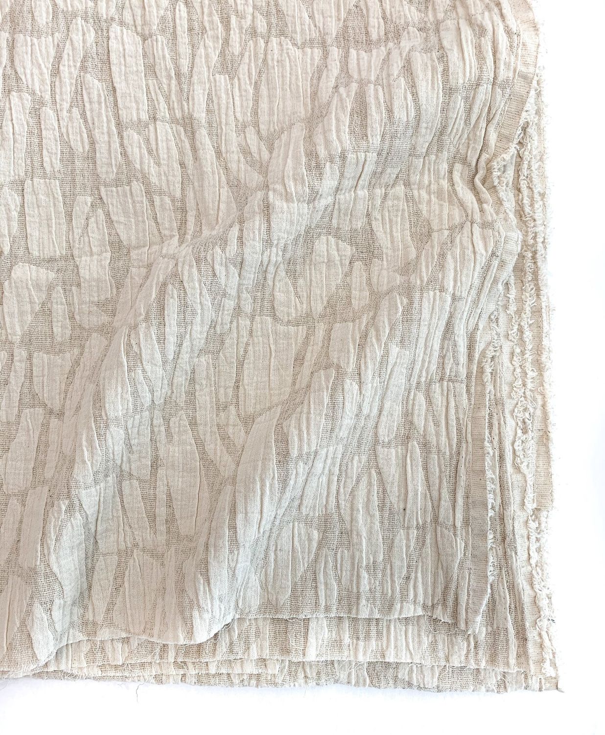 Weston Cotton/Rayon/Linen Blend Jacquard, Colour: Oatmeal
