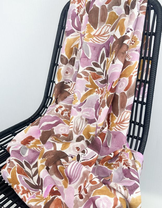 Byron Printed Linen/Cotton Blend with Antique Wash Finish