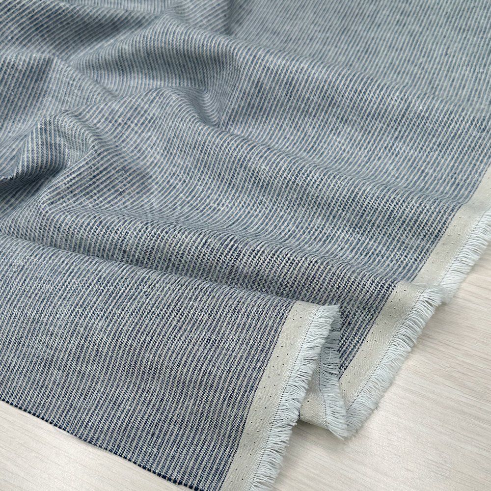 Sonoma 2869 Yarn-Dyed Linen/Cotton Stripe, Colour: Navy