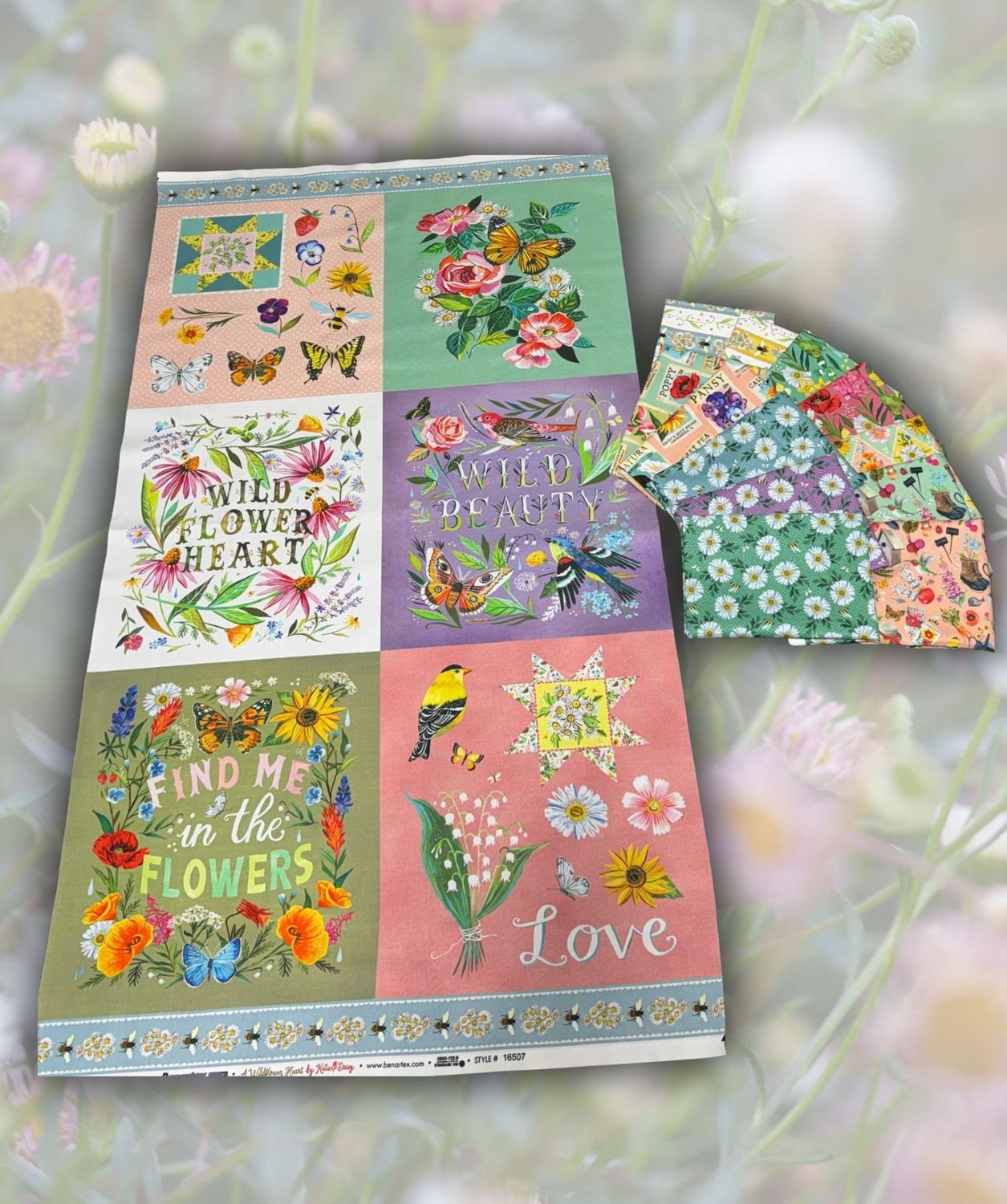 A Wildflower Heart FQ + Panel Bundle by Katie Daisy