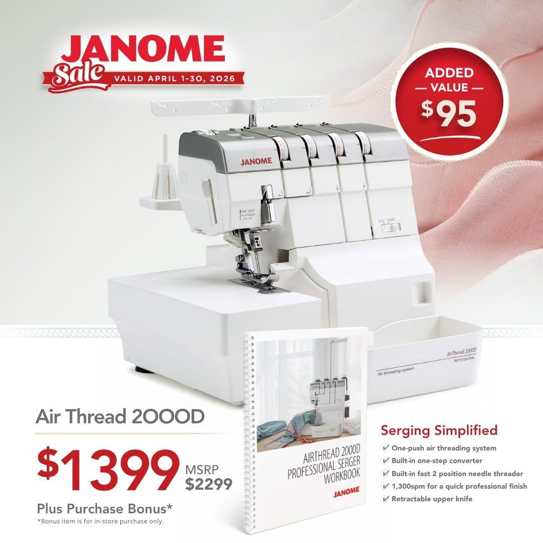 Janome AirThread 2000D (AT2000D) - National Serger Month