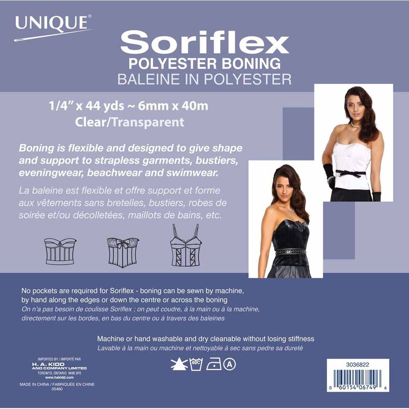 UNIQUE SEWING Soriflex Boning - White - 6mm (1⁄4″) - Sold by the Metre
