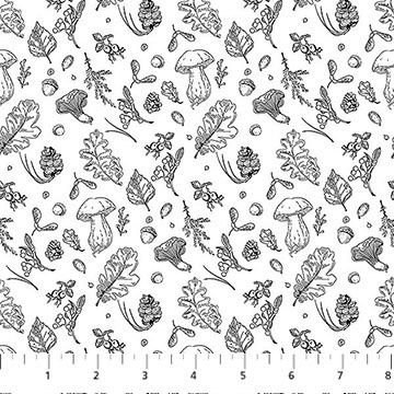 Nature's Sketchbook Forage in White by Deborah Edwards