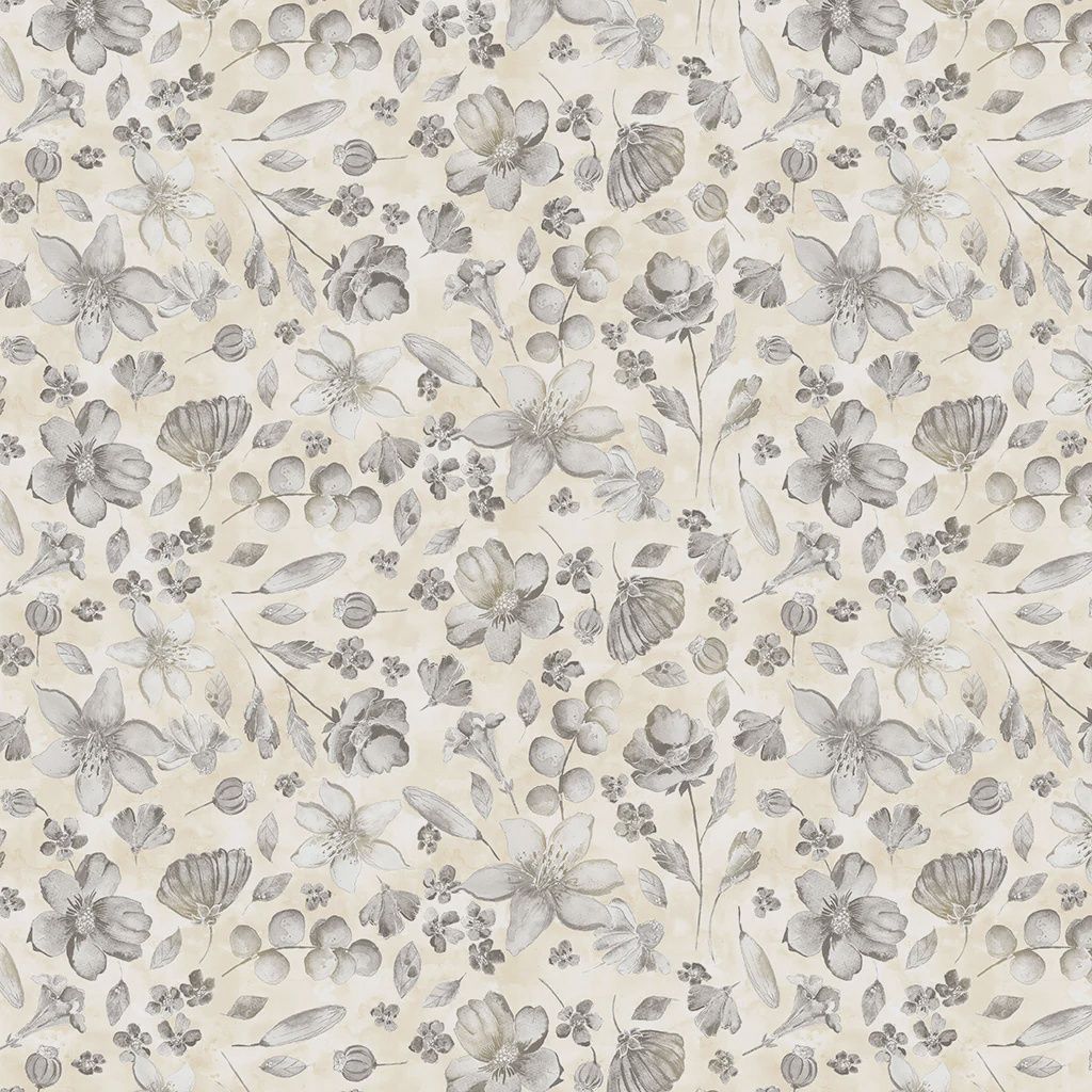 Night Whispers Floral in Light Taupe by Lexi Grenzer for Clothworks Y4673-61
