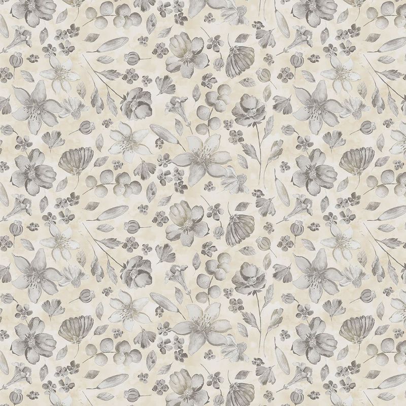 Night Whispers Floral in Light Taupe by Lexi Grenzer for Clothworks Y4673-61