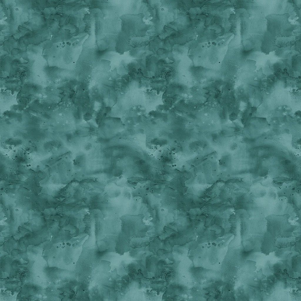 Night Whispers Watercolour Wash in Teal by Lexi Grenzer for Clothworks Y4678-104