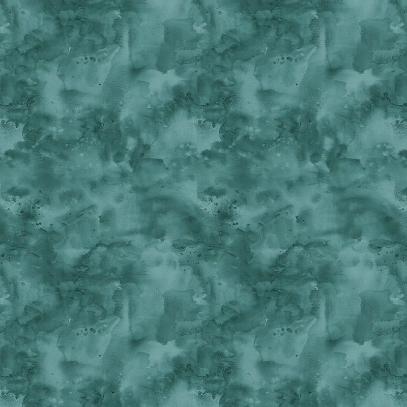 Night Whispers Watercolour Wash in Teal by Lexi Grenzer for Clothworks Y4678-104